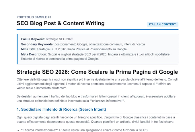 write SEO blog posts ghostwrite articles or proofread eng ita